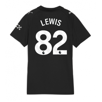 Billige Fotballdrakt Manchester City Rico Lewis #82 Replika Bortedrakt Dame 2025-26 Kortermet